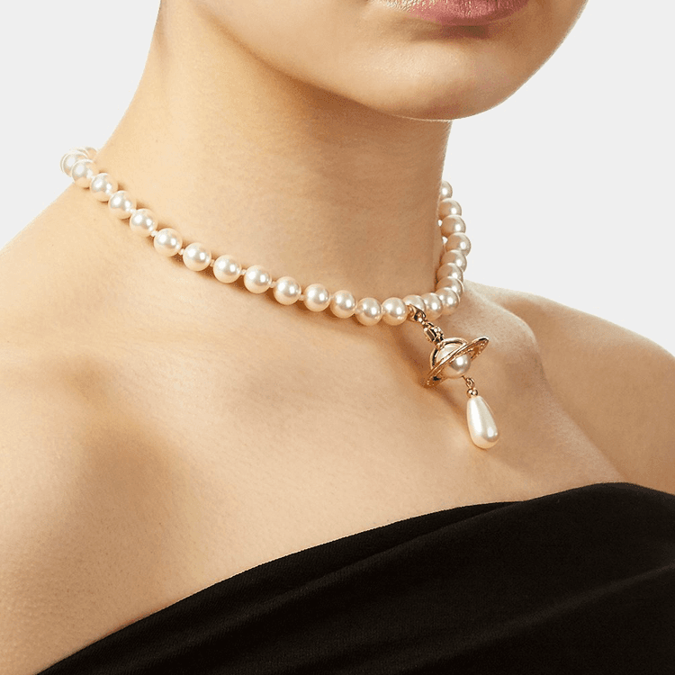 Ожерелье Vivienne Westwood One Row Pearl Drop Choker - изображение 3