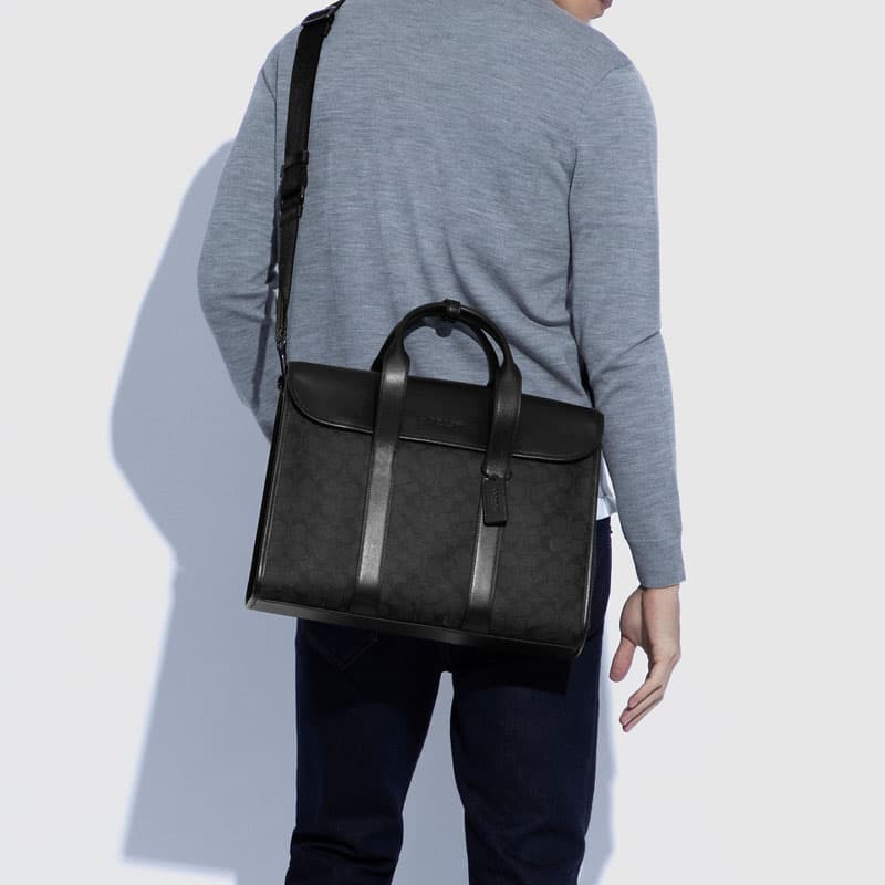 Сумка COACH Gotham Tote Charcoal/Black - изображение 4