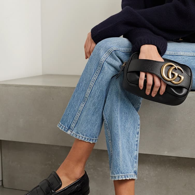 Сумка Gucci Black Logo Clutch - изображение 5