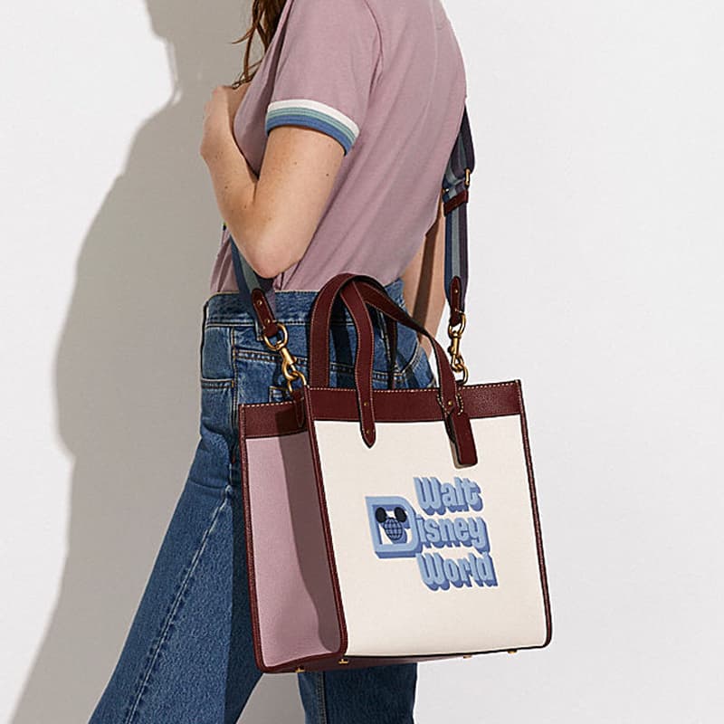 Сумка COACH x Disney Field 30 Tote Bag White Brown - изображение 5