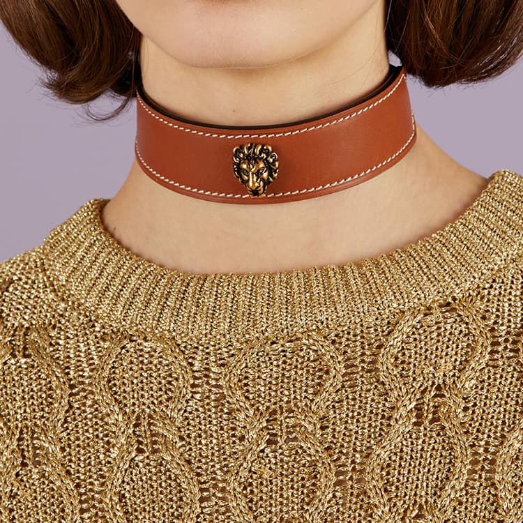 Ожерелье Gucci Lion Head Necklace - изображение 4