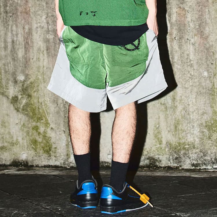 Тренировочные штаны Jordan x OFF-WHITE Colorblock Drawstring Shorts - изображение 4