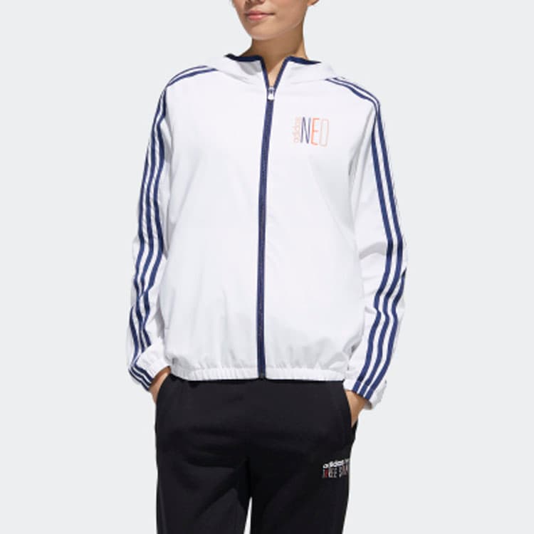 Куртка adidas Neo Colorful Logo Stripe Jacket White - изображение 3