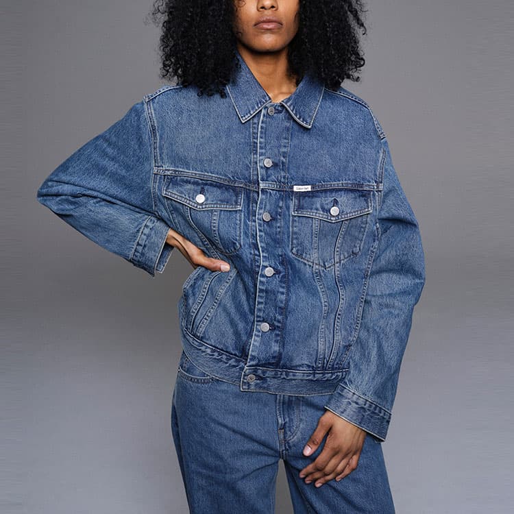 Джинсовая куртка PALACE x Calvin Klein Relaxed Trucker Denim Jacket Tinted Sandstone Indigo - изображение 3