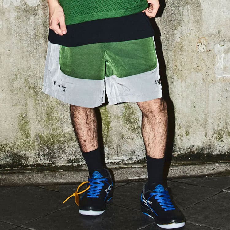 Тренировочные штаны Jordan x OFF-WHITE Colorblock Drawstring Shorts - изображение 3