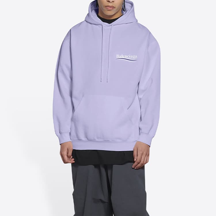 Худи Balenciaga Logo Print Pullover Purple - изображение 4
