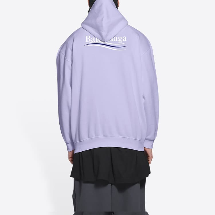 Худи Balenciaga Logo Print Pullover Purple - изображение 3
