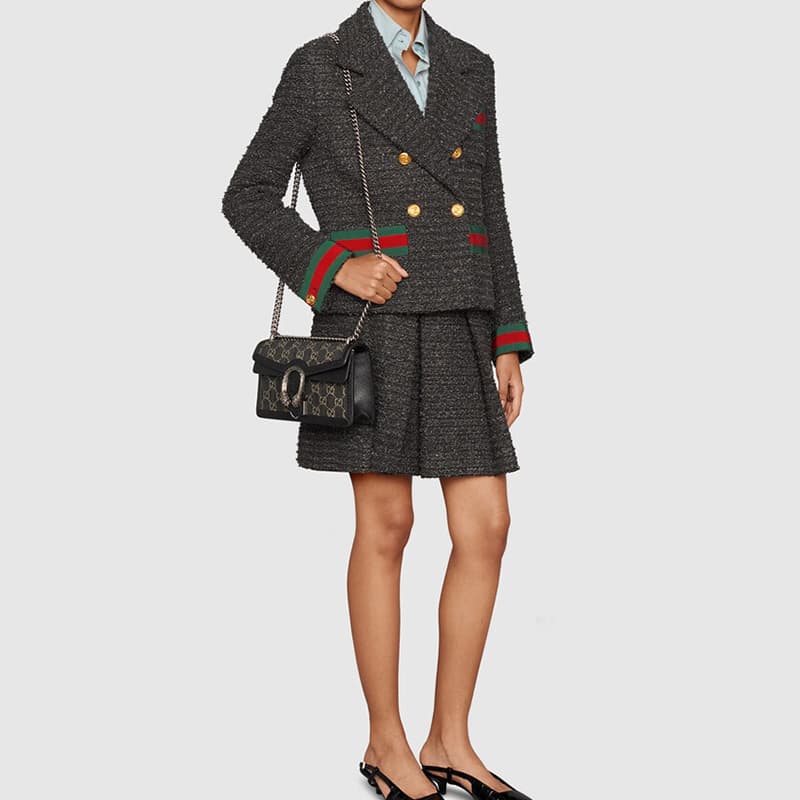 Мини-сумка Gucci Dionysus Denim Small Shoulder Bag Black - изображение 9