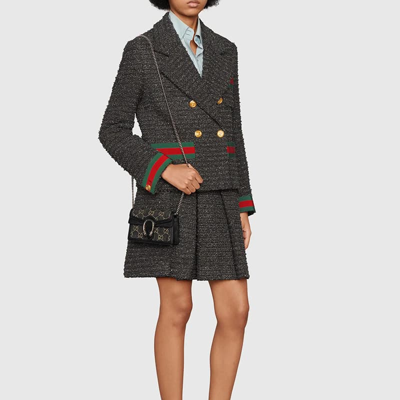 Сумка через плечо Gucci Dionysus Super Mini Black - изображение 6