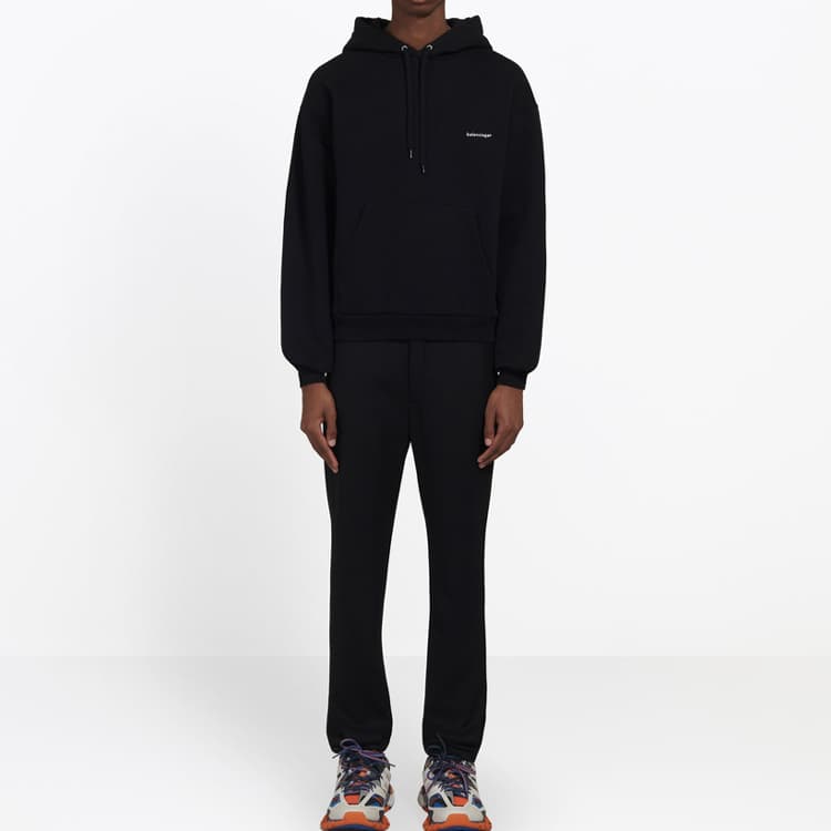 Худи Balenciaga Logo Hoodie Black - изображение 6