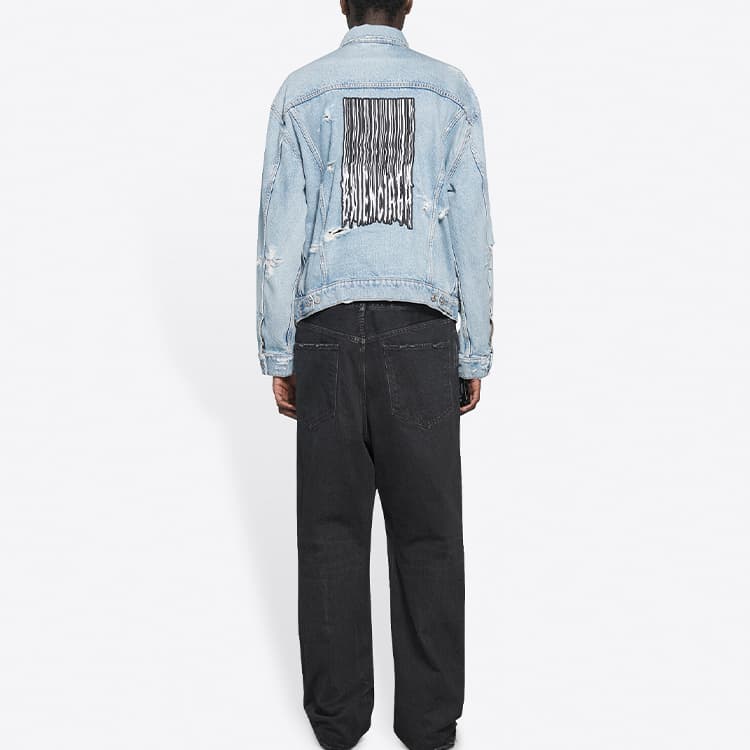 Куртка Balenciaga FW21 Barcode Denim Jacket - изображение 4