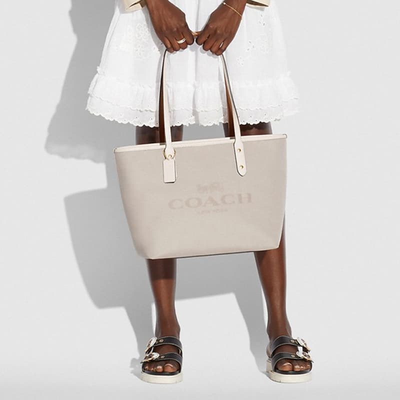 Мини-сумка COACH City Zip Tote 30 White - изображение 5