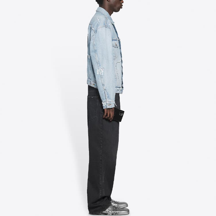 Куртка Balenciaga FW21 Barcode Denim Jacket - изображение 5