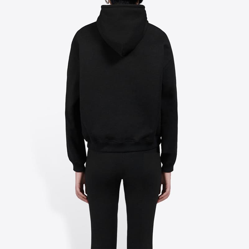 Худи Balenciaga Letter Embroidered Hoodie Black - изображение 4