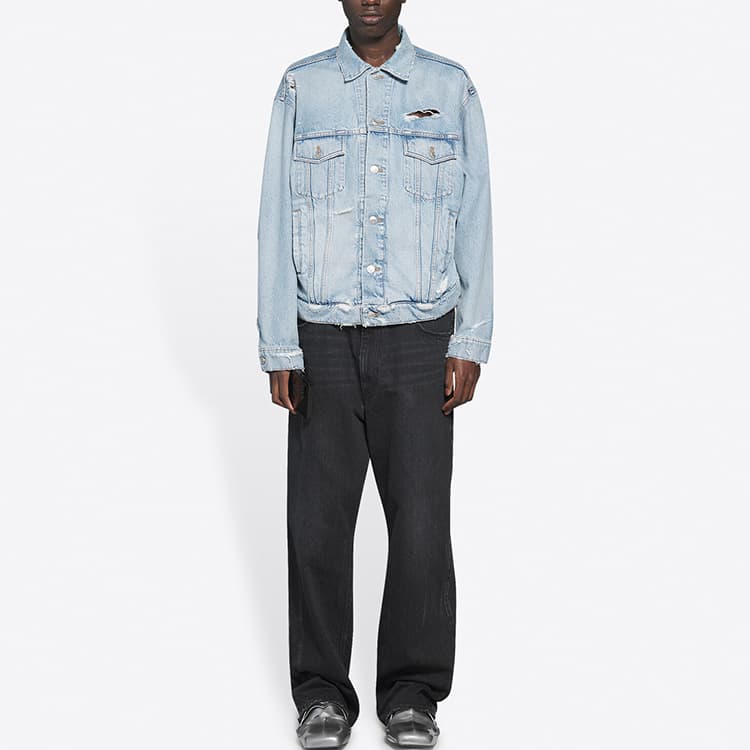 Куртка Balenciaga FW21 Barcode Denim Jacket - изображение 3