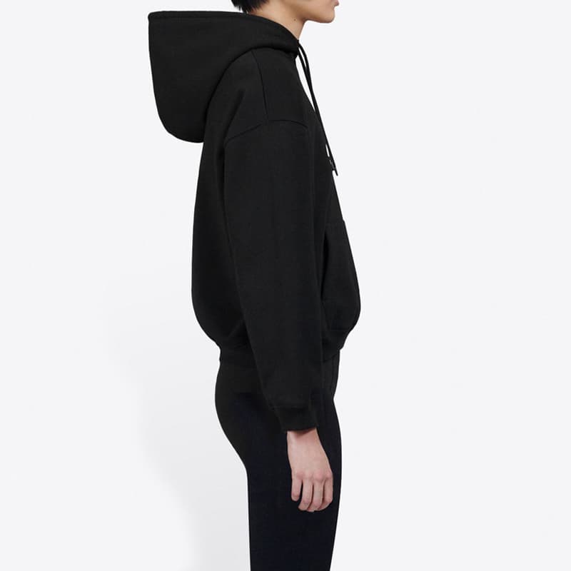 Худи Balenciaga Letter Embroidered Hoodie Black - изображение 5