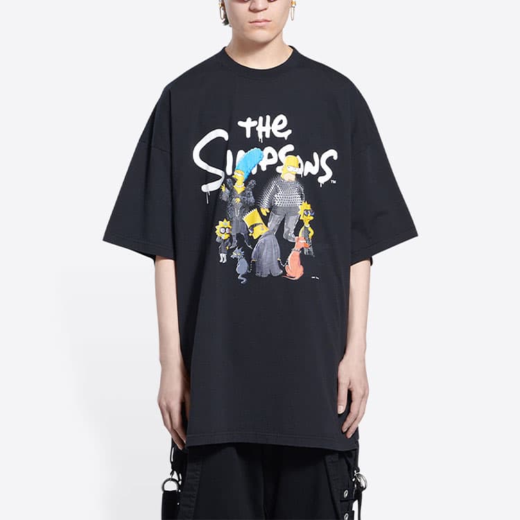 Футболка Balenciaga x The Simpsons T-Shirt Black — фото 6