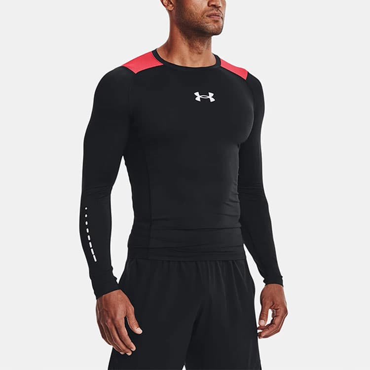 Спортивный костюм Under Armour Logo Long Sleeve Compression Shirt Black - изображение 5