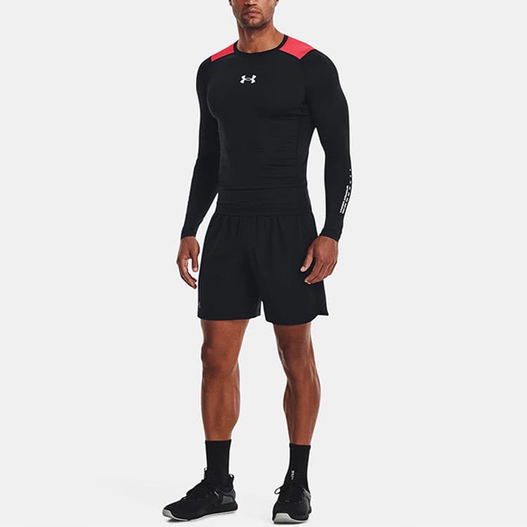 Спортивный костюм Under Armour Logo Long Sleeve Compression Shirt Black - изображение 3
