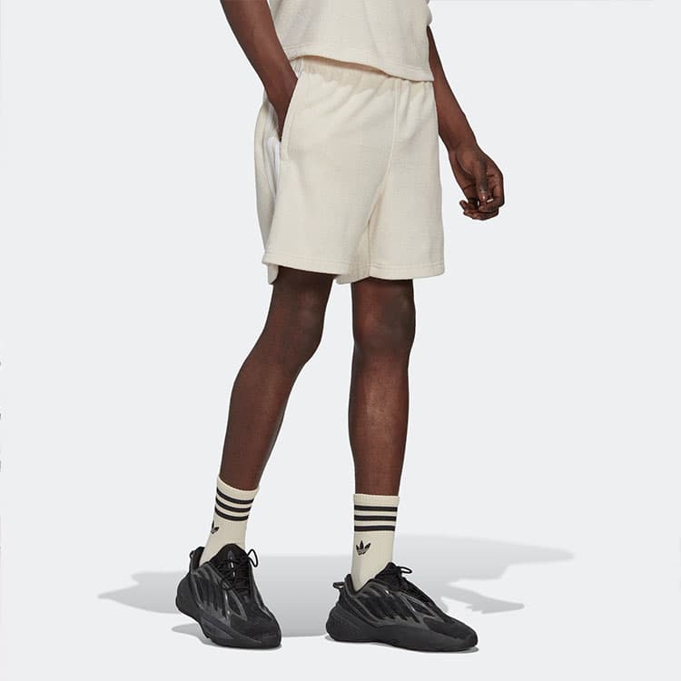 Шорты adidas Originals Striped Logo Shorts Beige - изображение 4