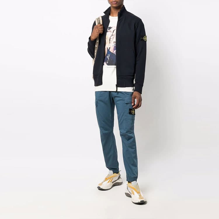 Куртка Stone Island Logo Zip Jacket Navy - изображение 3