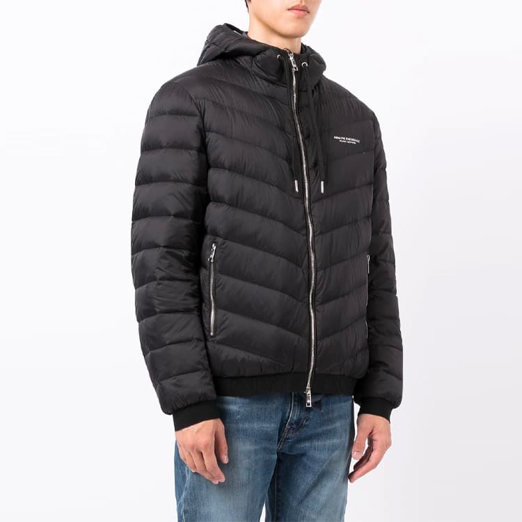 Зимняя куртка Armani Exchange Puffer Jacket Black - изображение 3