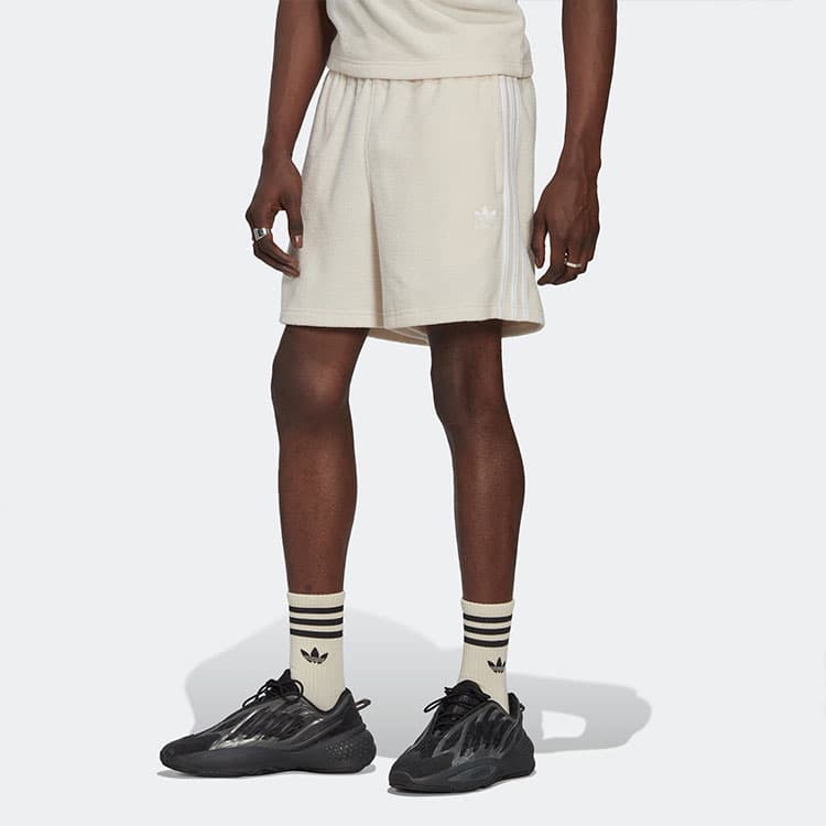 Шорты adidas Originals Striped Logo Shorts Beige - изображение 2