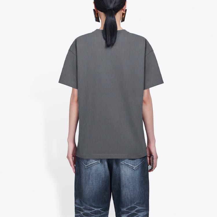 Футболка Balenciaga Band Portrait Logo T-Shirt Gray - изображение 10