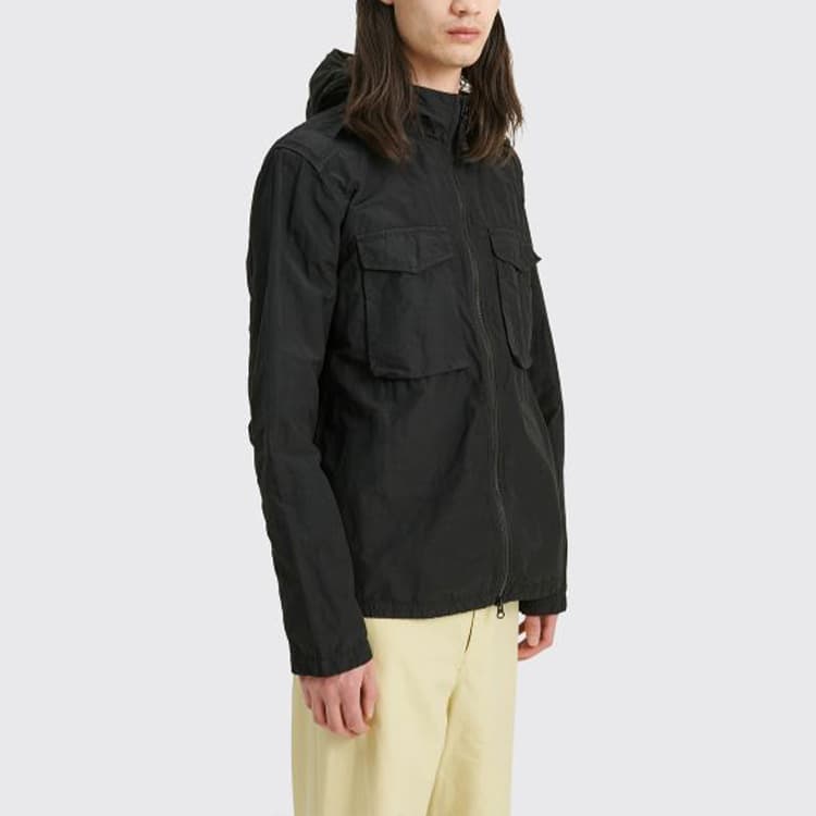Куртка Stone Island SS21 Logo Print Hooded Jacket Black - изображение 6