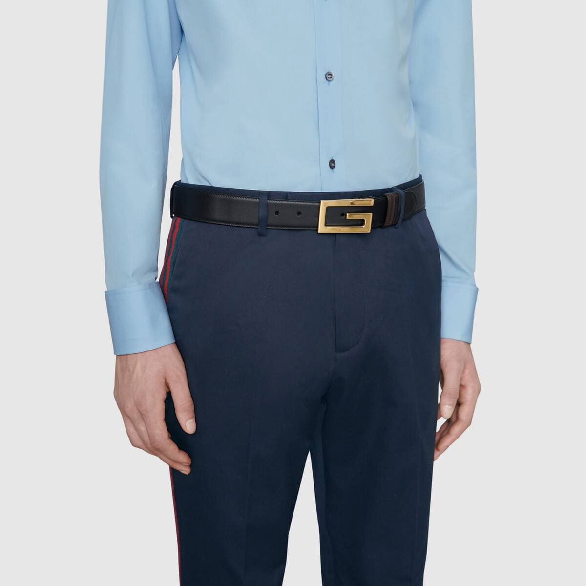Ремень Gucci Square G Buckle Reversible Belt - изображение 6