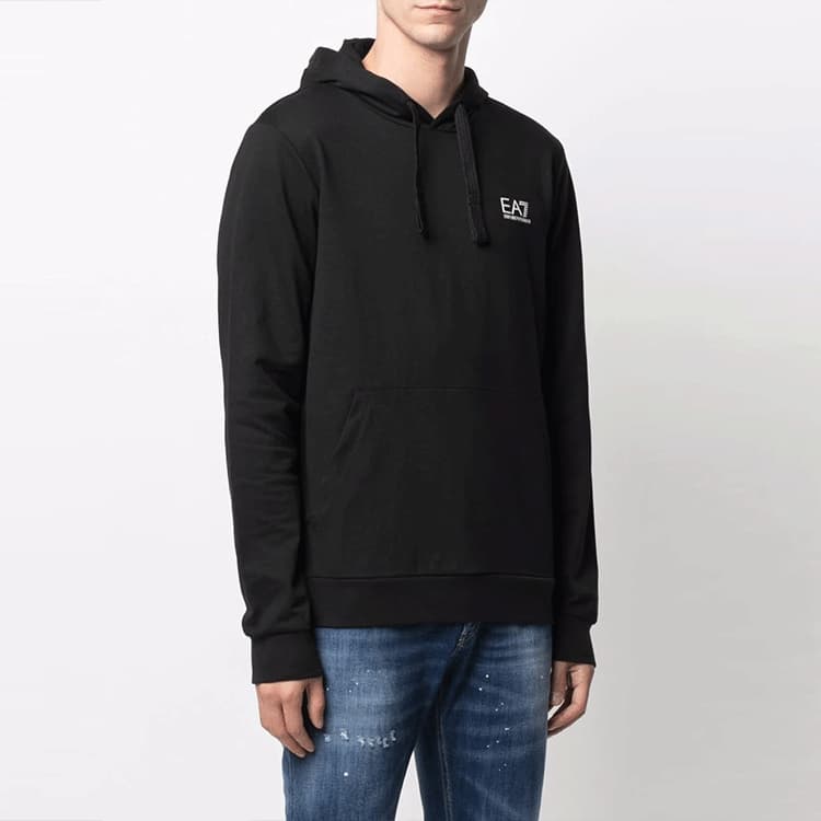 Худи Emporio Armani Logo Hoodie Black — фото 4