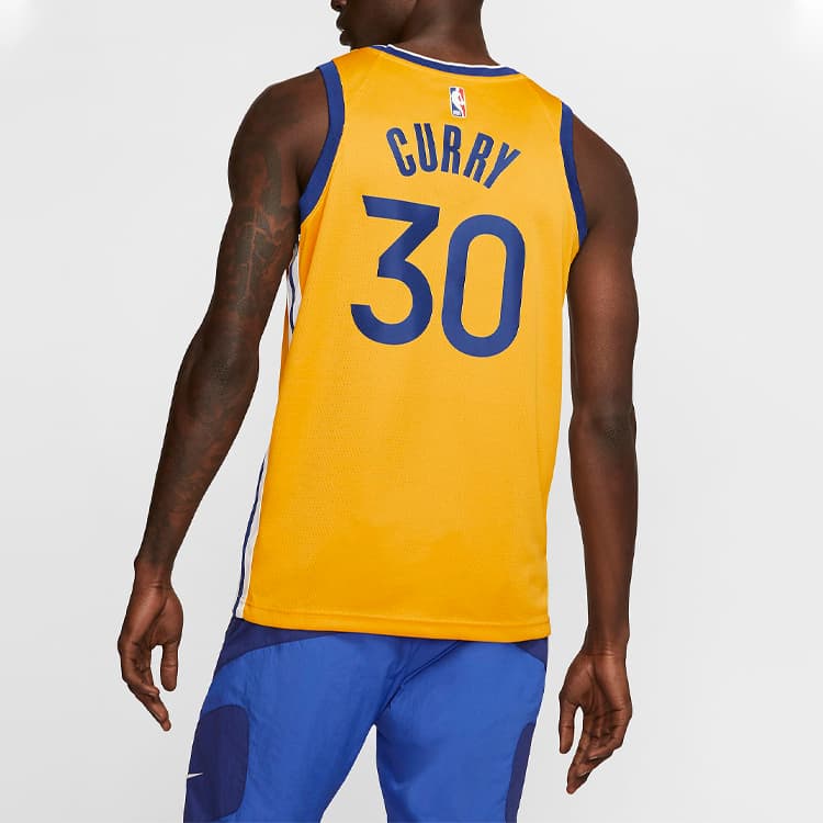 Баскетбольная майка Nike NBA Swingman Jersey Golden State Warriors Curry Yellow - изображение 4
