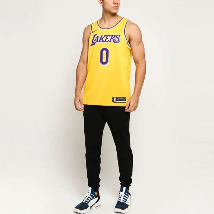 Баскетбольная майка Nike NBA Swingman Jersey Lakers Kuzma 0 Yellow - изображение 3