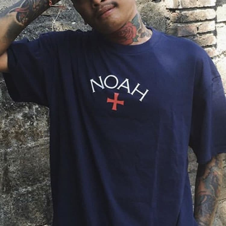 Футболка NOAH NYC Logo Tee Navy T - изображение 3