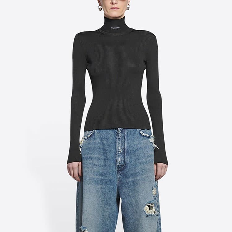 Кардиган Balenciaga FW21 Black Turtleneck Sweater - изображение 6