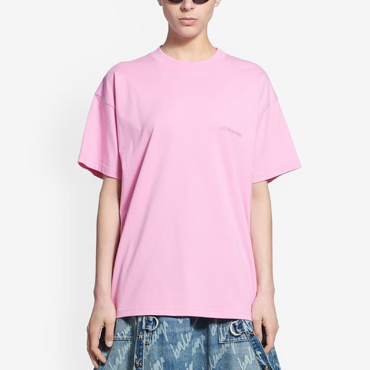 Футболка Balenciaga SS22 Pink Tee - изображение 3