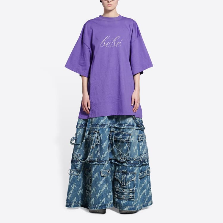 Футболка Balenciaga SS22 Bebe Purple - изображение 3