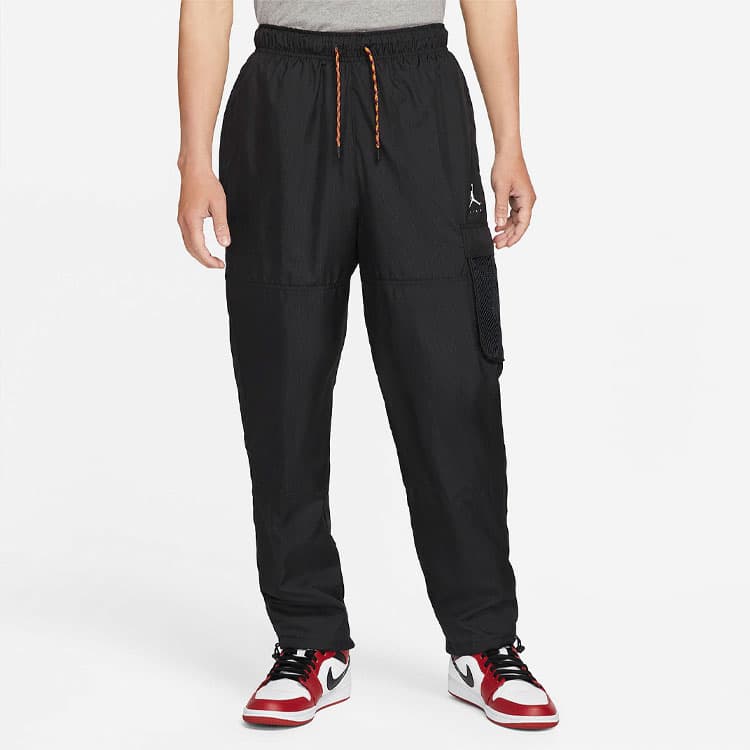 Штаны Jordan Logo Print Woven Pants Black — фото 3