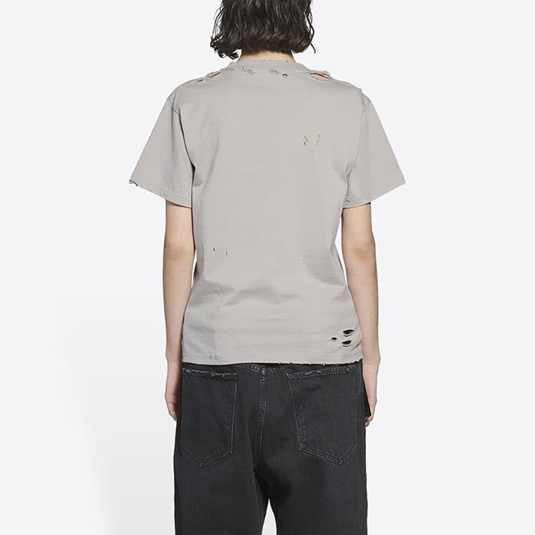 Футболка Balenciaga Blurry Logo T-Shirt Grey - изображение 5