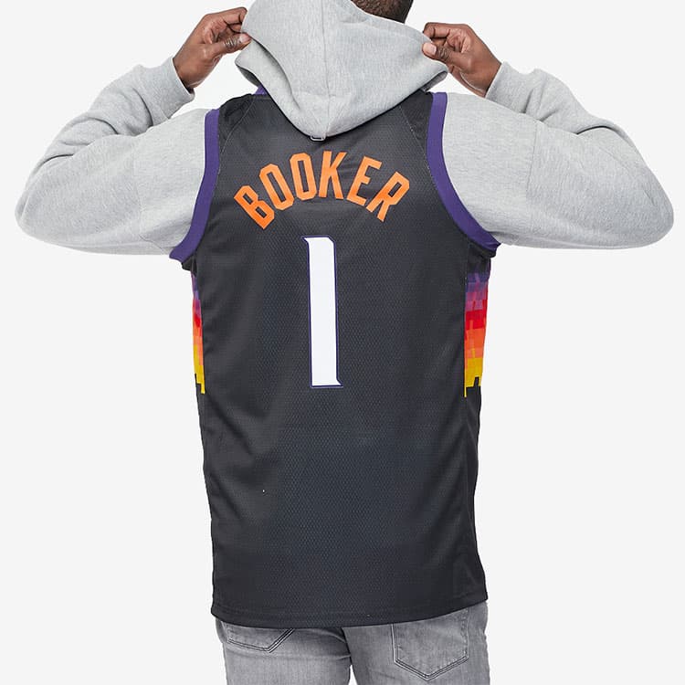 Баскетбольная майка Nike NBA Swingman Jersey Booker 1 Black - изображение 5
