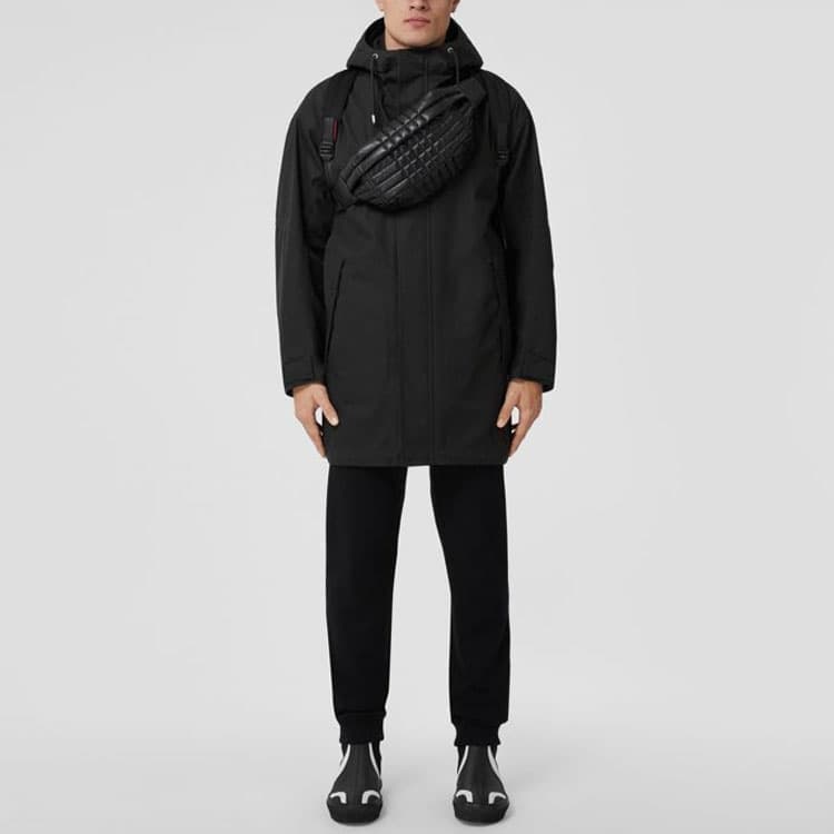 Пальто Burberry SS22 Logo Coat Black - изображение 2