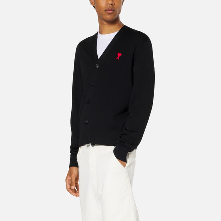 Кофта AMIPARIS V-Neck Sweater Black — фото 3