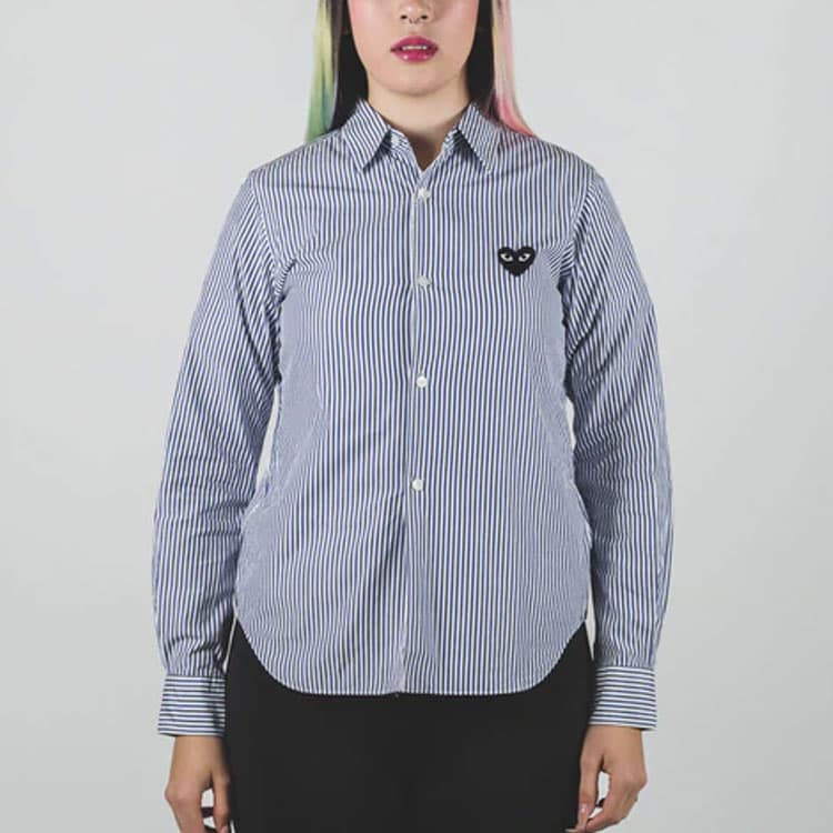 Блузка CDG Play Striped Shirt - изображение 4