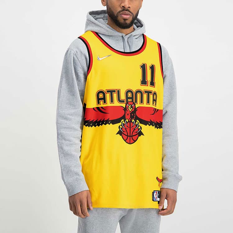 Баскетбольная майка Nike NBA 75th Anniversary Atlanta Hawks Jersey Yellow - изображение 3