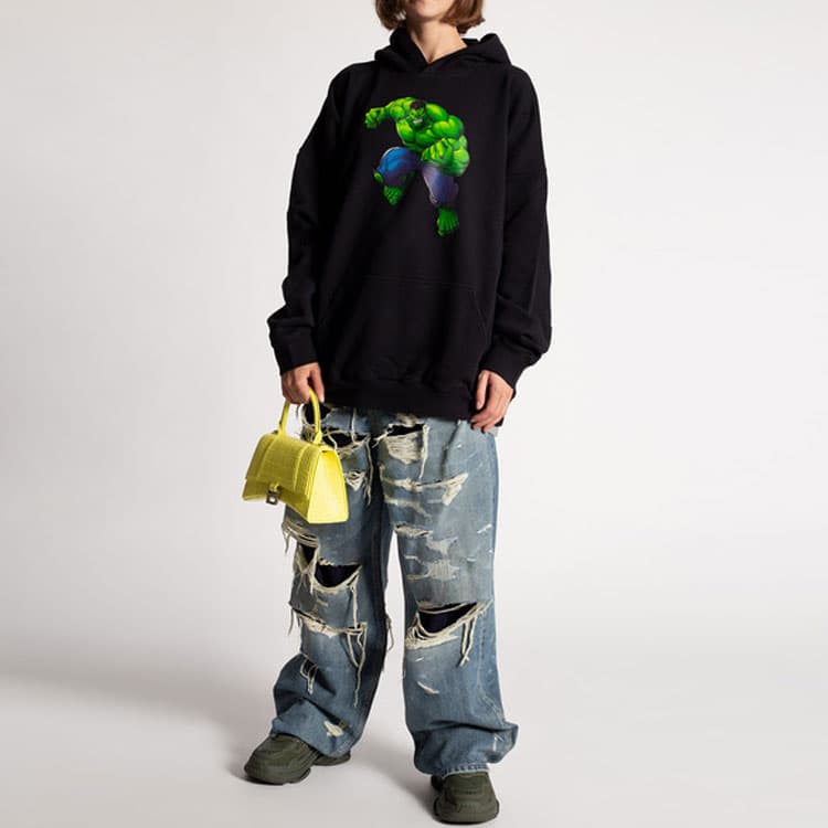 Худи Balenciaga Hulk Print Hoodie Black - изображение 5