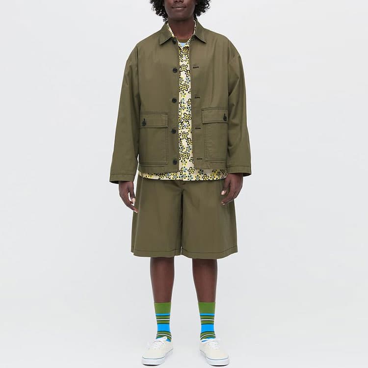 Шорты UNIQLO x MARNI Shorts Deep Olive - изображение 3
