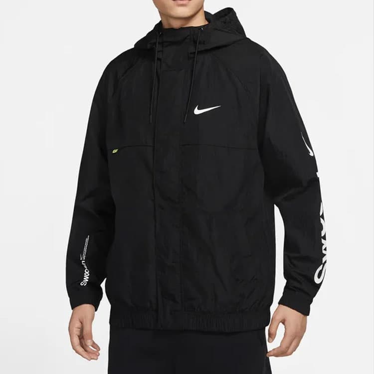 Куртка Nike Woven Logo Print Jacket Black - изображение 4