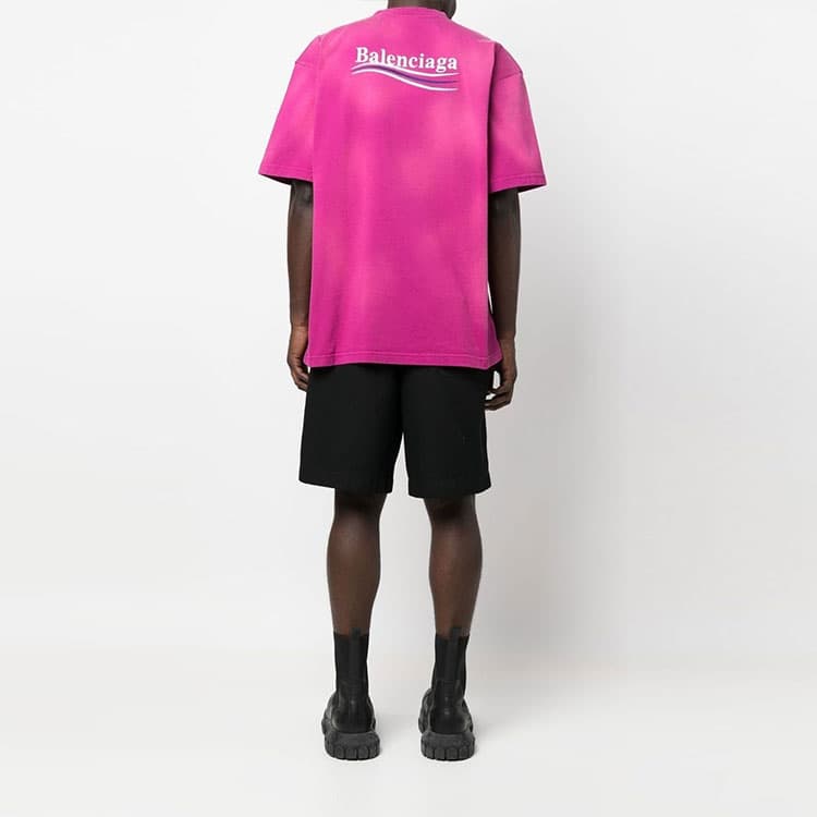 Футболка Balenciaga FW22 Logo T-Shirt Pink - изображение 4