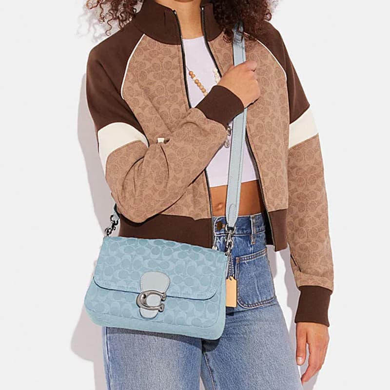 Мини-сумка COACH Soft Tabby 26 Blue - изображение 5
