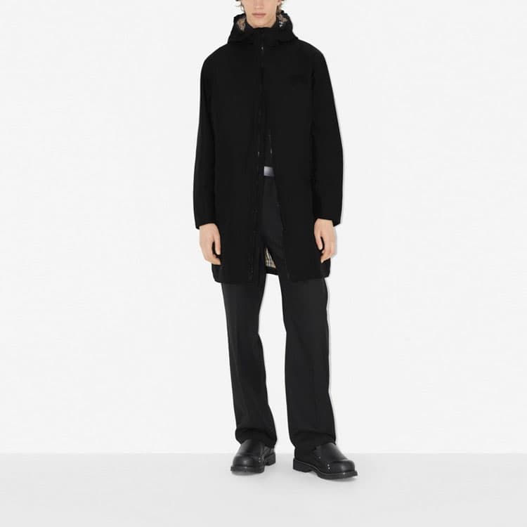 Ветровка Burberry FW23 Hooded Zip Trench Coat Black - изображение 2